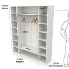 Armário Colmeia Cabideiro M8 100% Mdf Closet Roupa Loja
