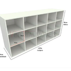 Armário Colmeia Horizontal M5 100%mdf Estante Prateleira