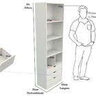 Armário Colmeia Mirela M16 100% Mdf (closet Lojas Expositor)