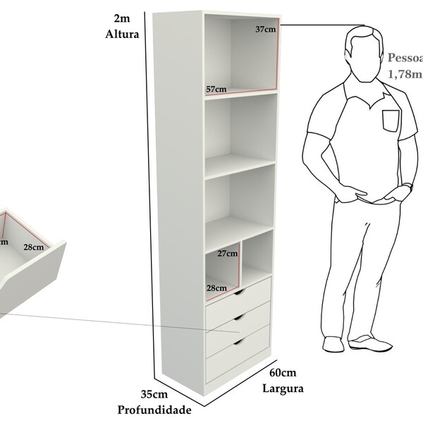 Armário Colmeia Mirela M16 100% Mdf (closet Lojas Expositor)