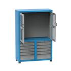 Armário Com 10 Gavetas Painel Perfurado E Visor De Acrílico A