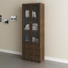 Armário Com 2 Portas De Vidro E 3 Gavetas Multimóveis Cr25068