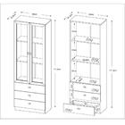 Armário Com 2 Portas De Vidro E 3 Gavetas Multimóveis Cr25068
