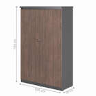 Armario Com 2 Portas Euro Freijo Preto