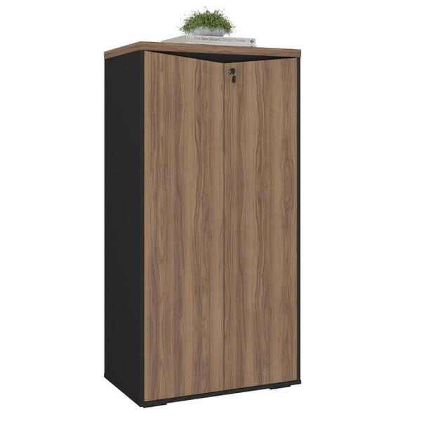 Armário Com 2 Portas Montenegro Nogal Preto