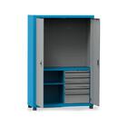 Armário Com 2 Prateleiras Reguláveis 5 Gavetas E Painel Perfu