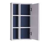 Armário Com Espelho Para Banheiro Milano Branco E Azul Marinho