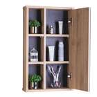 Armário Com Espelho Para Banheiro Milano Carvalho E Grafite