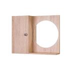 Armário Com Espelho Redondo P/ Banheiro Cor De Madeira Clara