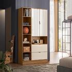 Armário Com Estante 2 Portas Cadiz Amêndola Off White