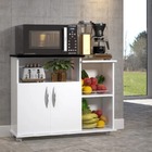 Armário Com Fruteira Chão 2 Portas Bebedouro Cozinha Preto