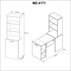 Armário Com Mesa Retrátil Me4171 Tecnomobili