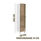 Armário Com Porta Em Vidro Reflecta Para Lavanderia Branco Ma