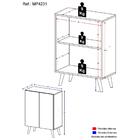 Armário Cômoda Infantil 2 Portas Retrô Multimóveis Mp4231