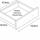 Armário Comoda Roupeiro 4 Gavetas Branco