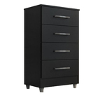 Armário Comoda Roupeiro 4 Gavetas Ônix