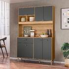 Armário Compacto Para Cozinha 6 Portas 1 Gaveta 120 Cm Freijó