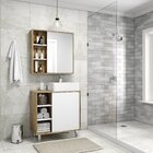 Armário Conjunto De Banheiro Com Gabinete, Cuba E Espelheira