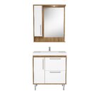 Armário Conjunto De Banheiro Com Gabinete, Cuba E Espelheira