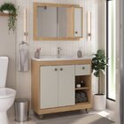 Armário Conjunto De Banheiro Com Gabinete, Cuba E Espelheira