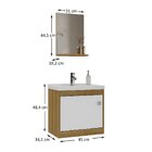 Armário Conjunto De Banheiro Com Gabinete, Cuba E Espelheira