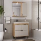 Armário Conjunto De Banheiro Com Gabinete, Cuba E Espelheira