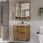 Armário Conjunto De Banheiro Com Gabinete, Cuba E Espelheira