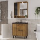 Armário Conjunto De Banheiro Com Gabinete, Cuba E Espelheira