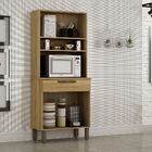 Armario Cozinha 4 Portas Turim Salleto Carvalho