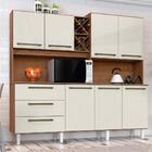 Armário Cozinha 7 Portas 3 Gavetas Natura Off White Ajax Zanz