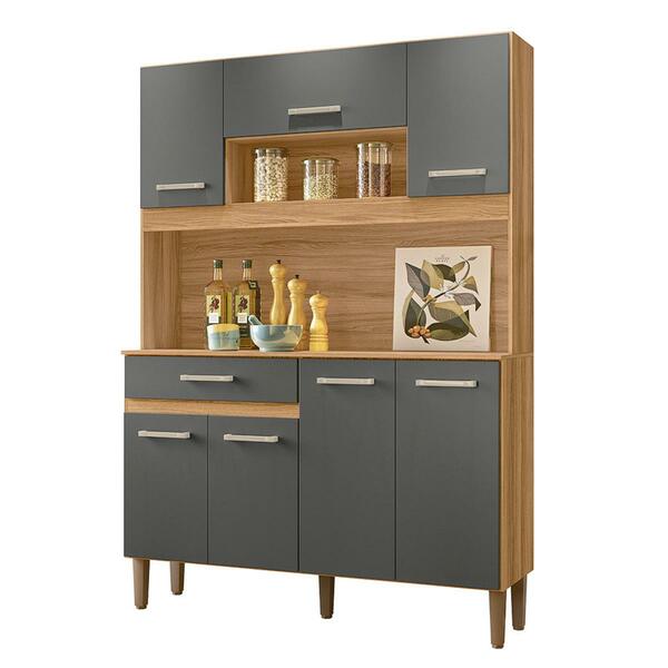 Armario Cozinha 7 Portas E 1 Gaveta Magazine 120 Evora Rustic