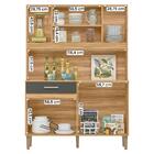 Armario Cozinha 7 Portas E 1 Gaveta Magazine 120 Evora Rustic