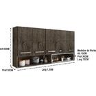 Armário Cozinha Aéreo 5 Portas Castani Filipinas Casa Mobilia