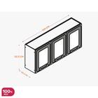 Armário Cozinha Aéreo Bertolini Estilo 3 Portas 1,20 Grafite