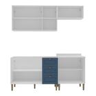 Armário Cozinha Americana Modulada Compacta 190cm Com Balcão