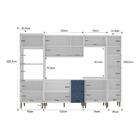 Armário Cozinha Americana Modulada Completa 305cm Com Balcão