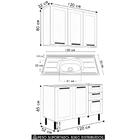 Armário Cozinha Balcão Com Pia 120cm Cp3 Zaya Branco T01    -