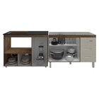 Armário Cozinha Balcão Gabinete De Pia 120 Cm Bruna E Balcão