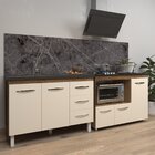 Armário Cozinha Balcão Gabinete De Pia 120 Cm Bruna E Balcão