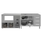 Armário Cozinha Balcão Gabinete De Pia 120 Cm Bruna E Balcão