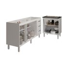 Armário Cozinha Balcão Gabinete De Pia 160 Cm Estela E Balcão