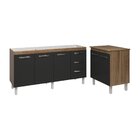 Armário Cozinha Balcão Gabinete De Pia 160 Cm Estela E Balcão