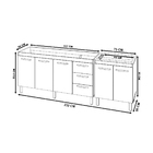 Armário Cozinha Balcão Gabinete De Pia 160 Cm Estela E Balcão