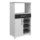 Armário Cozinha Com Fruteira Fortaleza Arte Móveis Preto