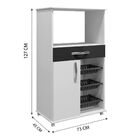 Armário Cozinha Com Fruteira Fortaleza Arte Móveis Preto