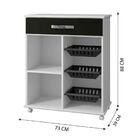 Armário Cozinha Com Fruteira Goiânia Arte Móveis Preto