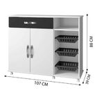 Armário Cozinha Com Fruteira Salinas Arte Móveis Preto