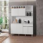 Armário Cozinha Compacta 6 Portas Alice 130cm Branco 1908
