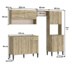 Armário Cozinha Compacta Arizona Essence Carraro