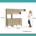 Armário Cozinha Compacta Arizona Smart Carraro